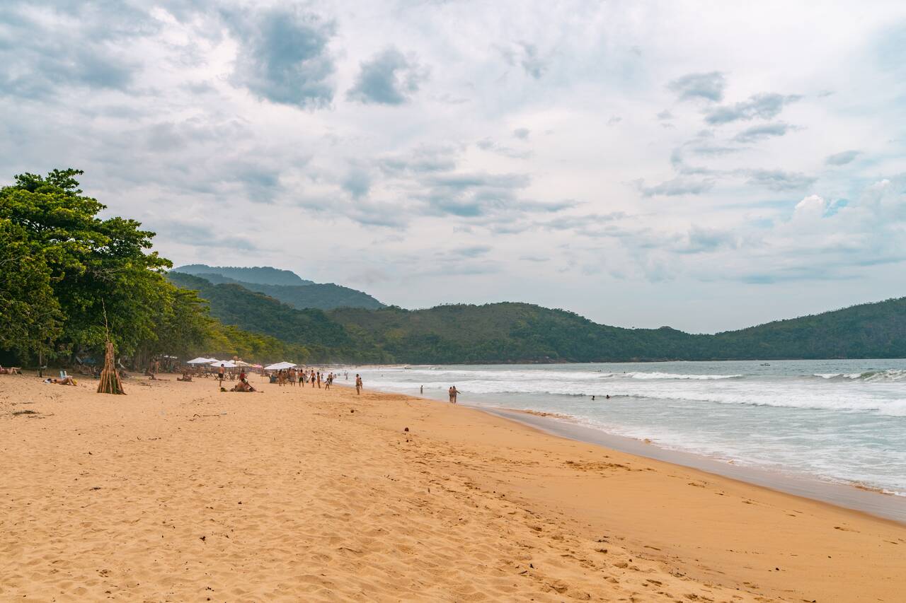 An empty beach at Praia do Sono
