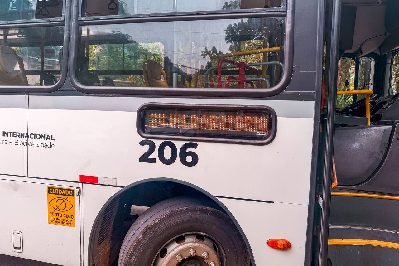 The bus to Praia do Sono in Paraty