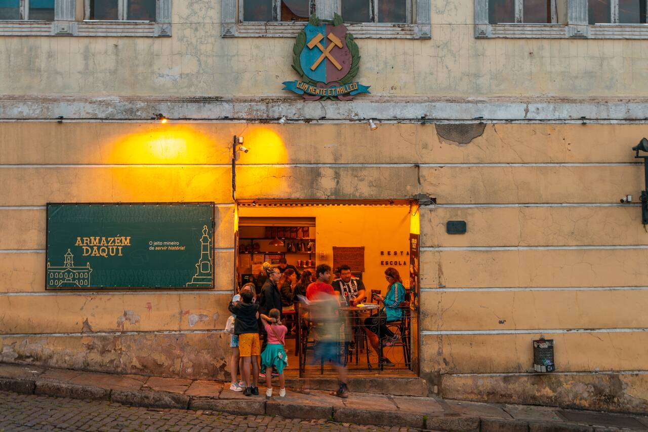 A bar in an old building in Ouro Preto