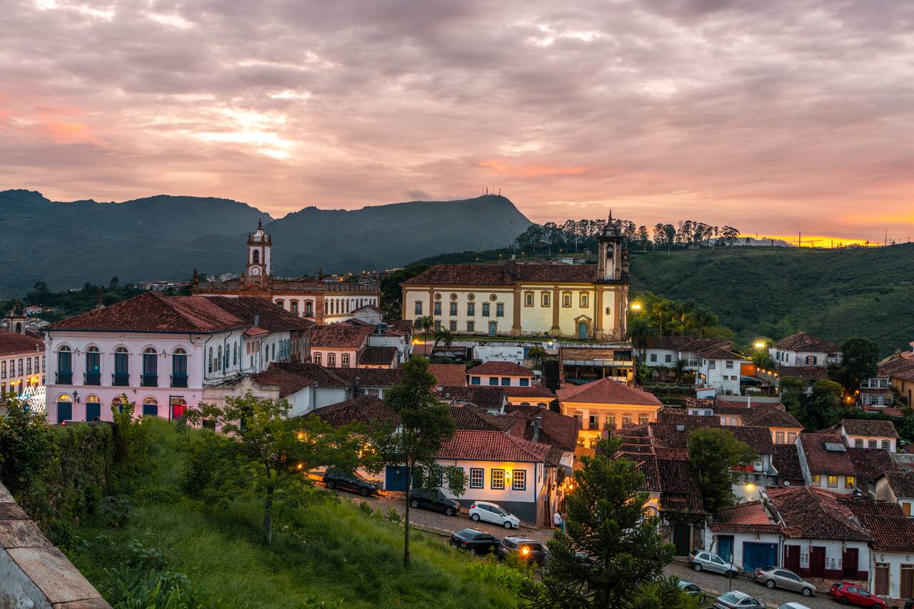 Museu da Inconfidência and the cityscape seen from Mirante do Observatório