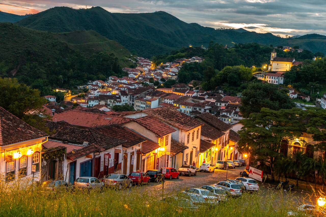 The streets of Ouro Preto at night