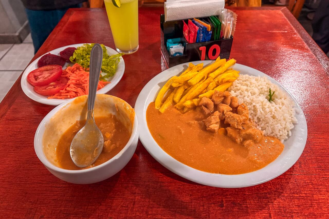 The local food i orderd at Restaurante do Nazareno