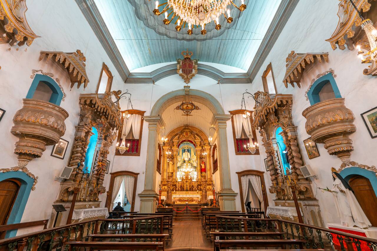 The interior of Nossa Senhora das Merces