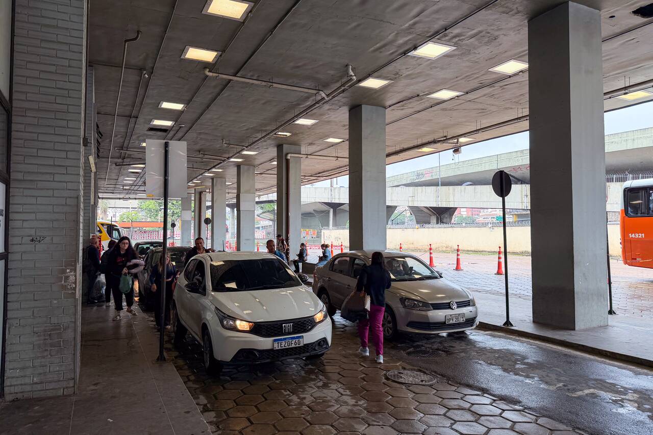 Uber Pick up area at the Bus Terminal in Belo Horizonte