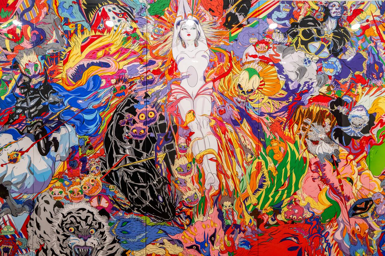Amano's colorful artwork at Bank of Brazil Cultural Center