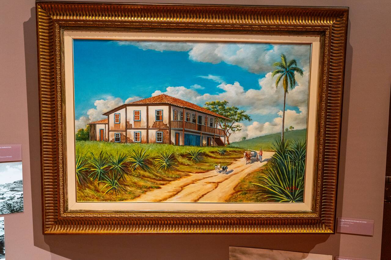 Painting of the old house at Museu Histórico Abílio Barreto