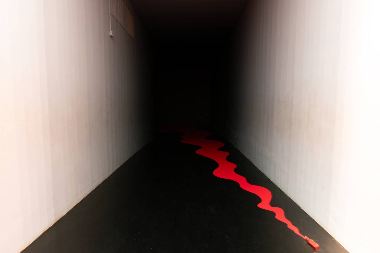 The dark room at Cildo Meireles Gallery