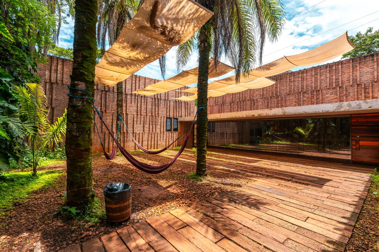 The resting area at Claudia Andujar Gallery