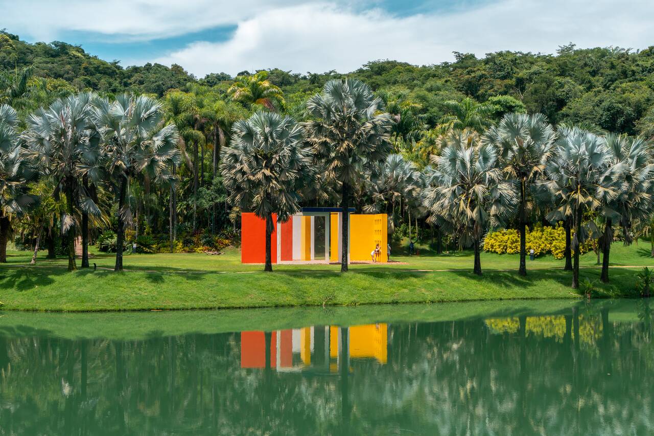 A colorful art installation at Inhotim in Belo Horizonte
