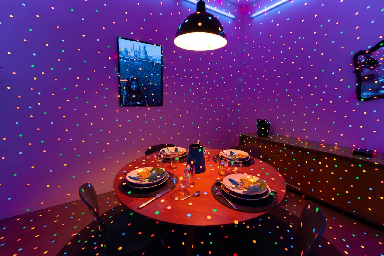 Polka dot room at Yayoi Kusama Gallery