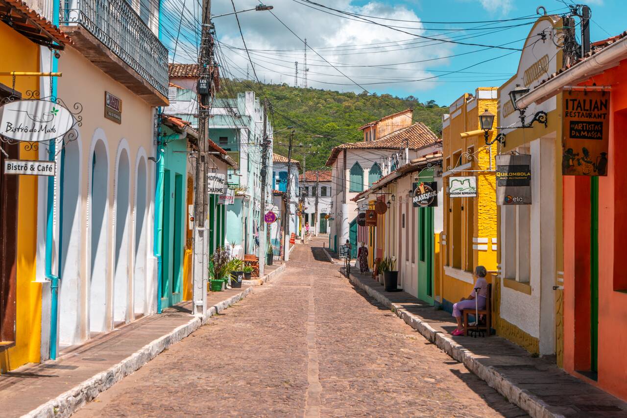 Colorful street in Lencois