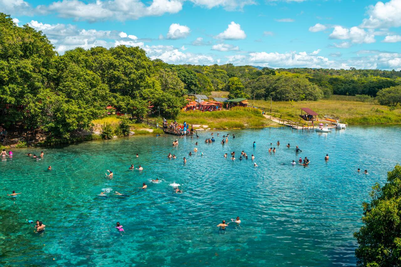 The swimming area at Pratinha