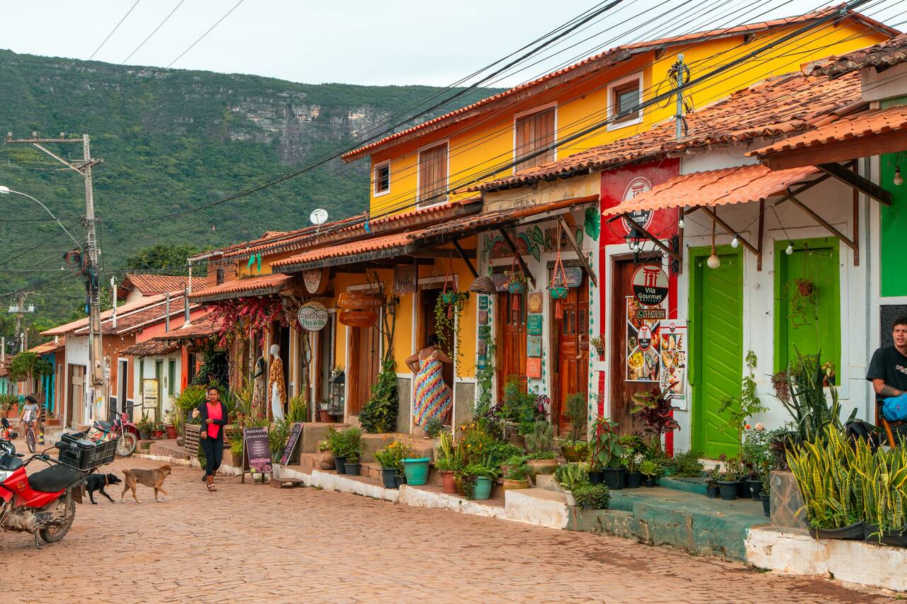 The colorful streets of Capão