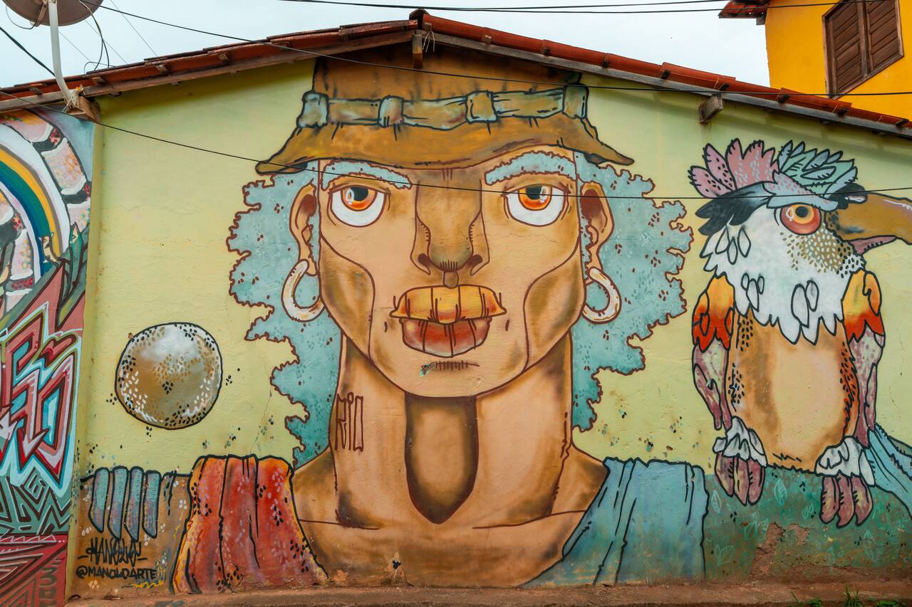 A big mural in Capão