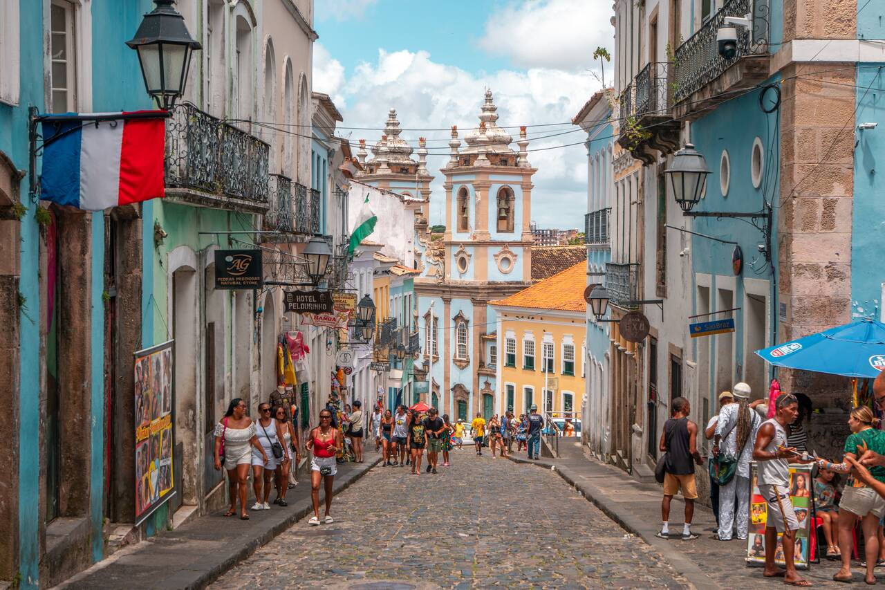 The streets of Pelourinho in Salvador