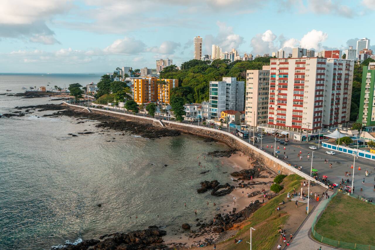 The view from the lighthouse at Museu Náutico da Bahia
