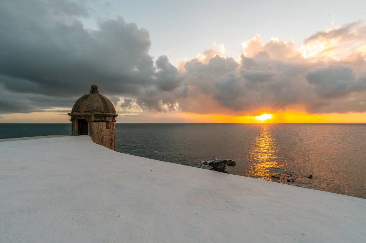 Sunset seen from the Walls of Museu Náutico da Bahia