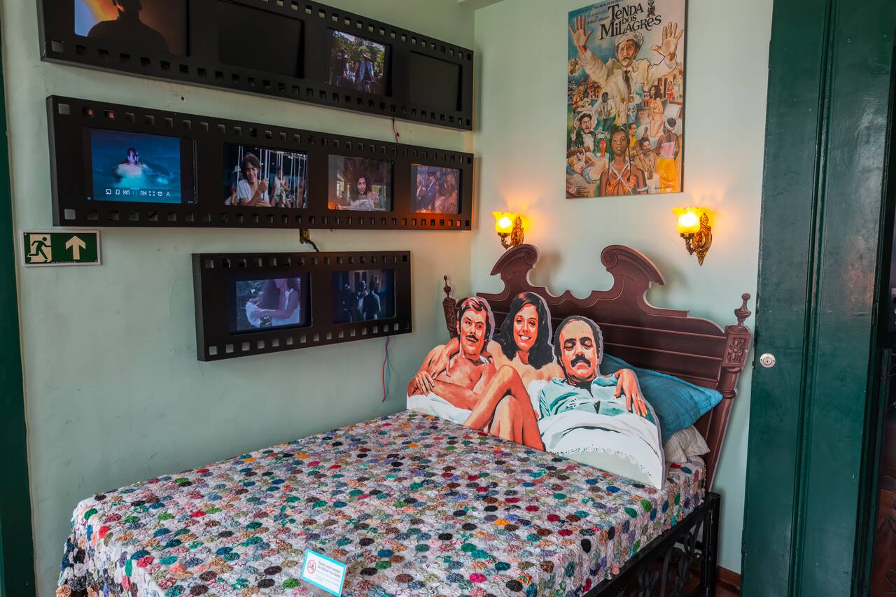 A movie exhibition at Foundation Casa de Jorge Amado