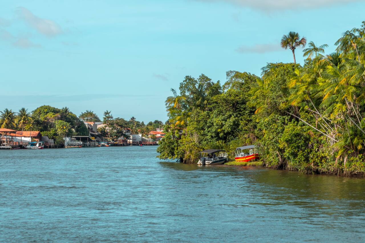 The view from the riverfront in Barreirinhas