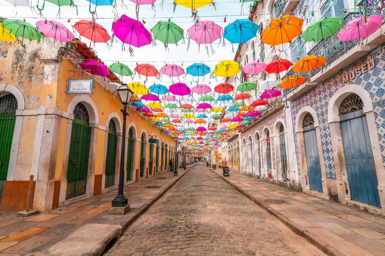 The umbrella street of Sao Luis