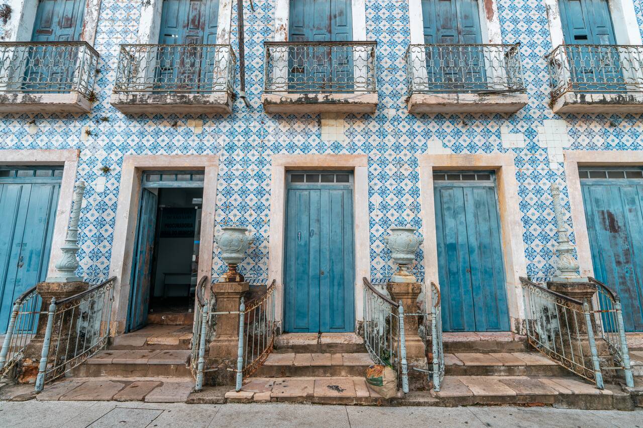 The beautiful tiles of houses in Sao Luis