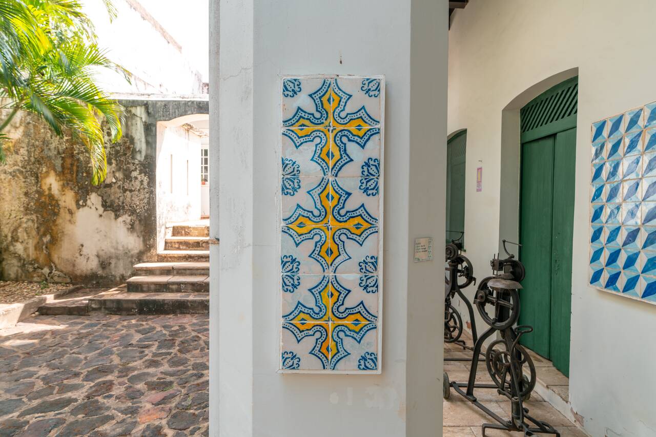Beautiful yellow tiles at Museu Histórico e Artístico do Maranhão