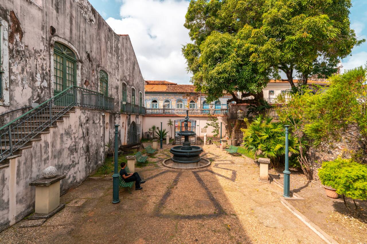 A courtyard in the museum in Sao Lui