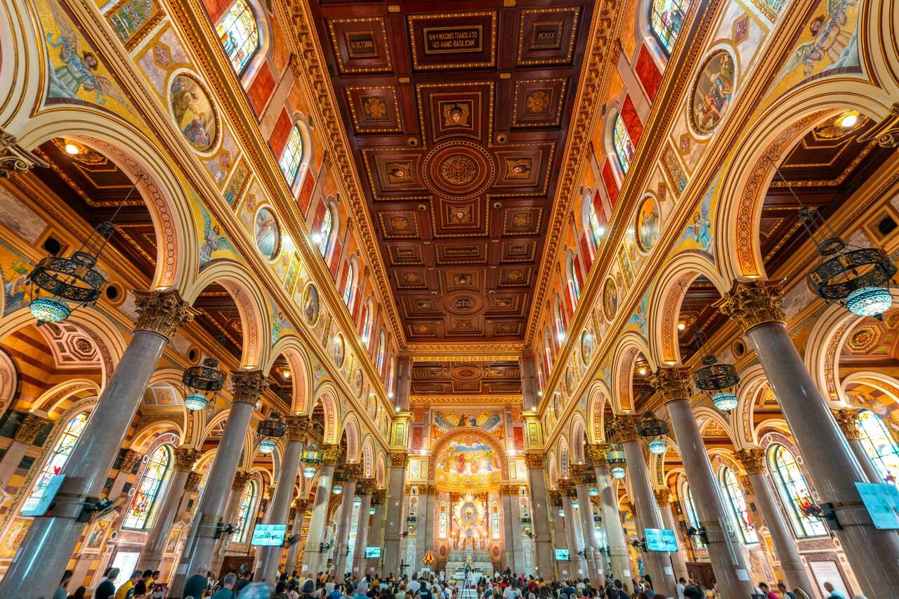 Interior of Basilica Sanctuary of Our Lady of Nazareth