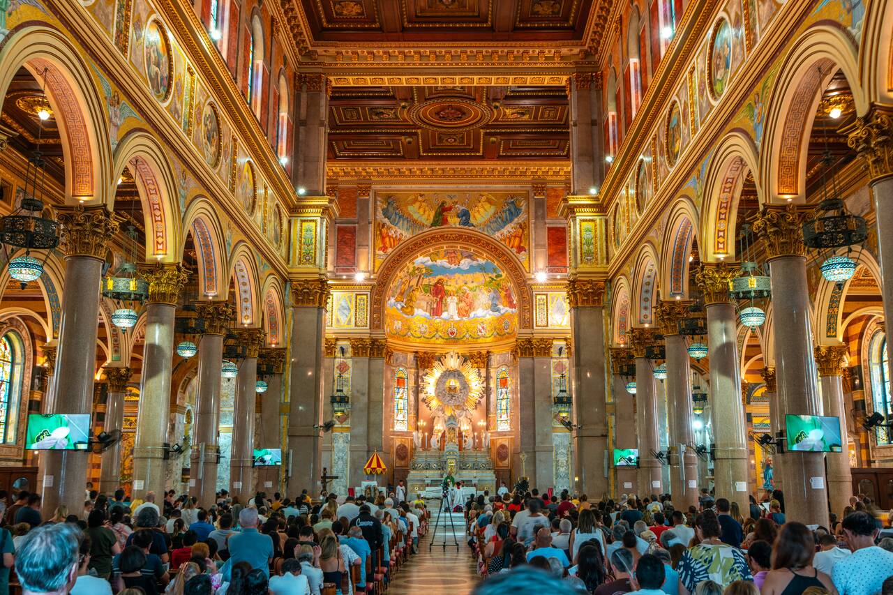 The altar at Basilica Sanctuary of Our Lady of Nazareth