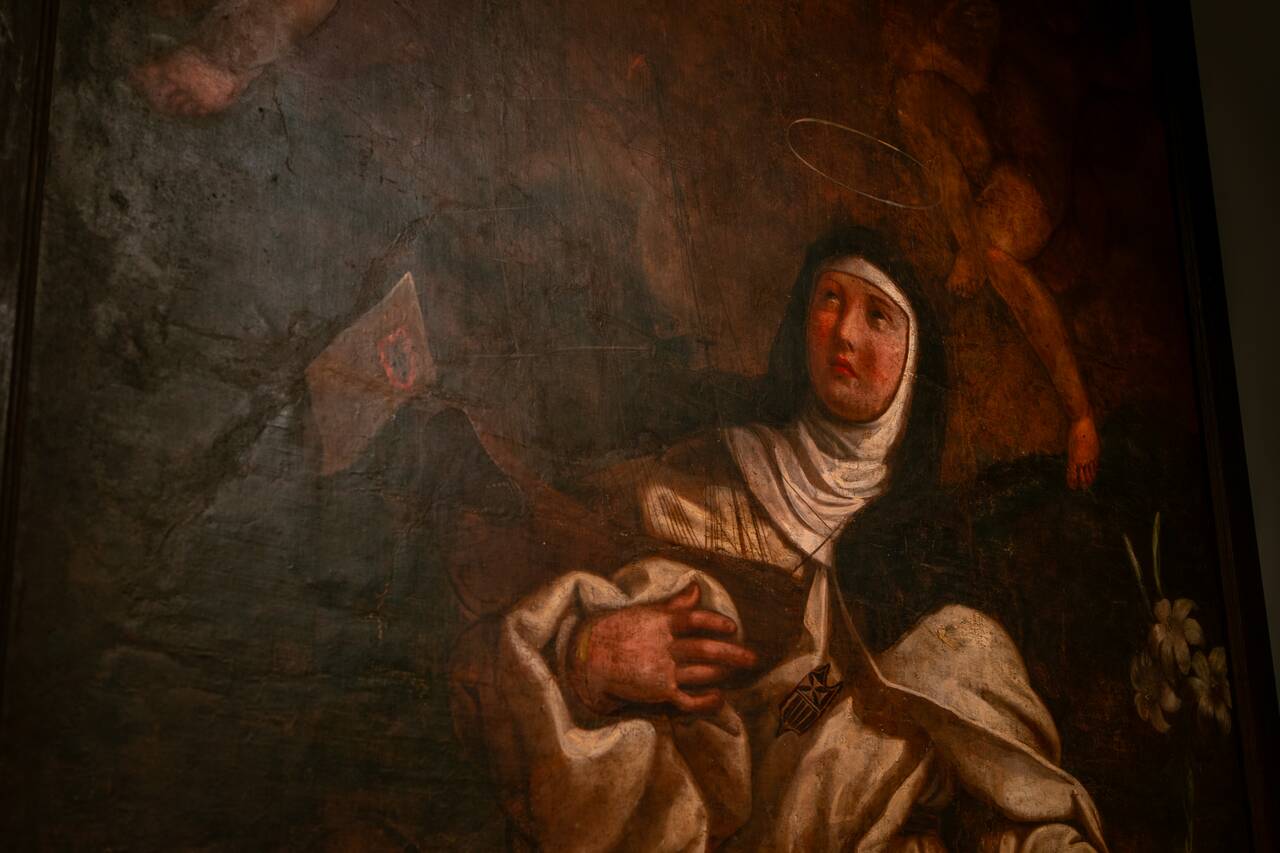 A painting up close at Museum of Sacred Art