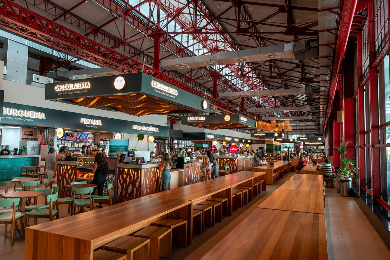 The interior of Estação das Docas