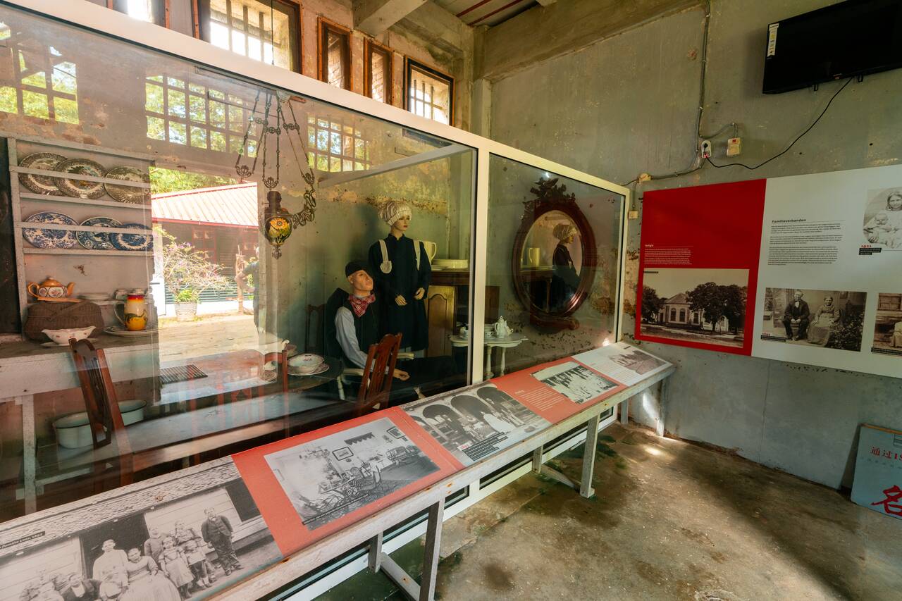 An exhibition inside a prison at Nieuw Amsterdam Fort