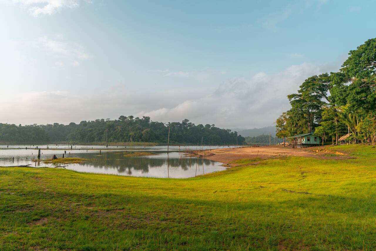 Brokopondo Reservoir at sunrise