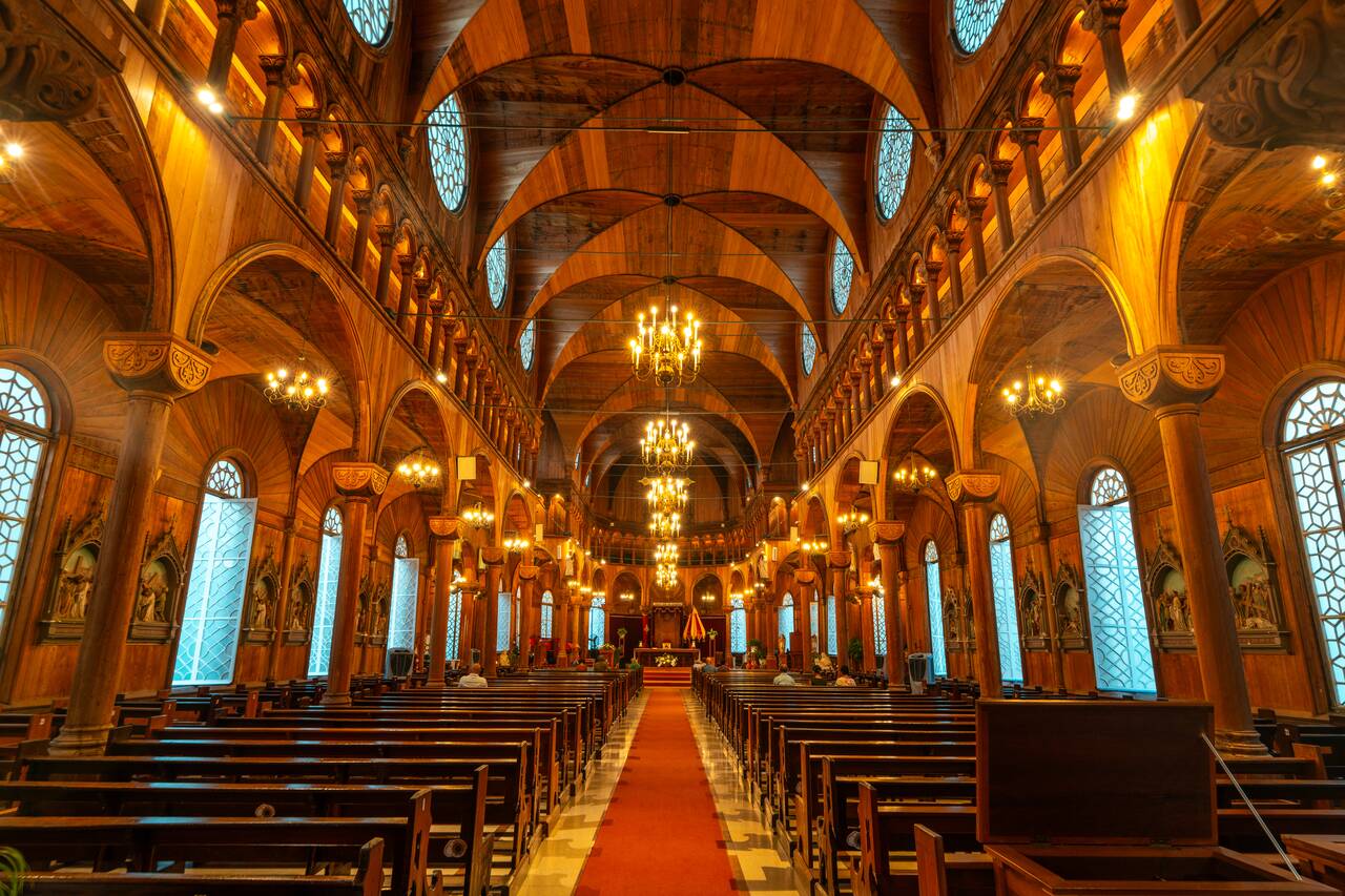 The main hall of Saint Peter and Paul Basilica of Paramaribo