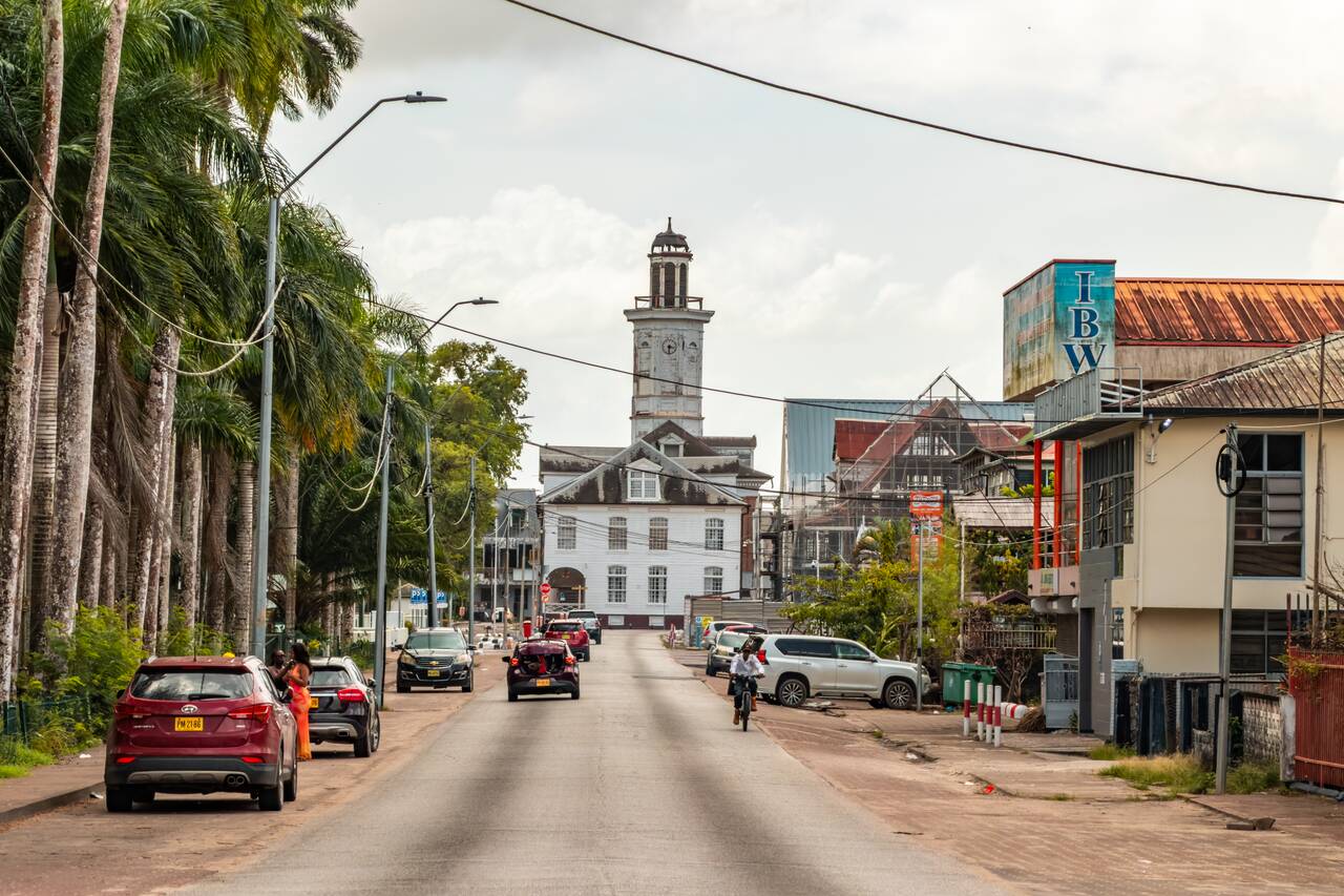 The road in Paramaribo
