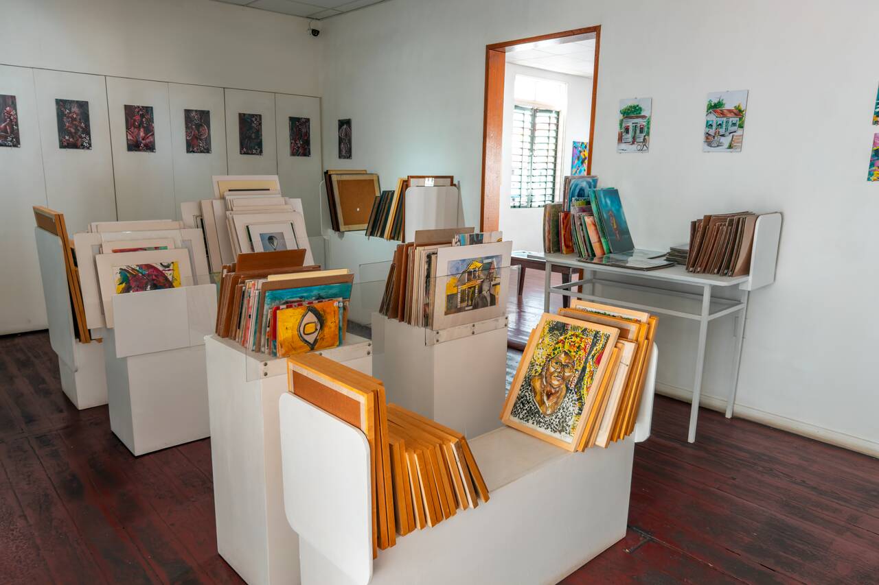 Art being sold at Readytex Art Gallery