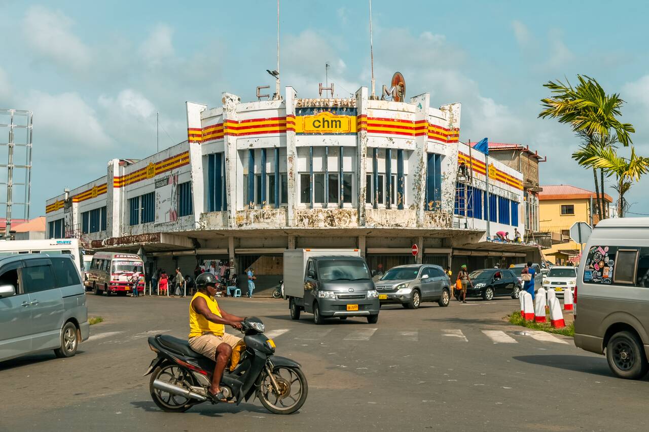 The streets of Paramaribo