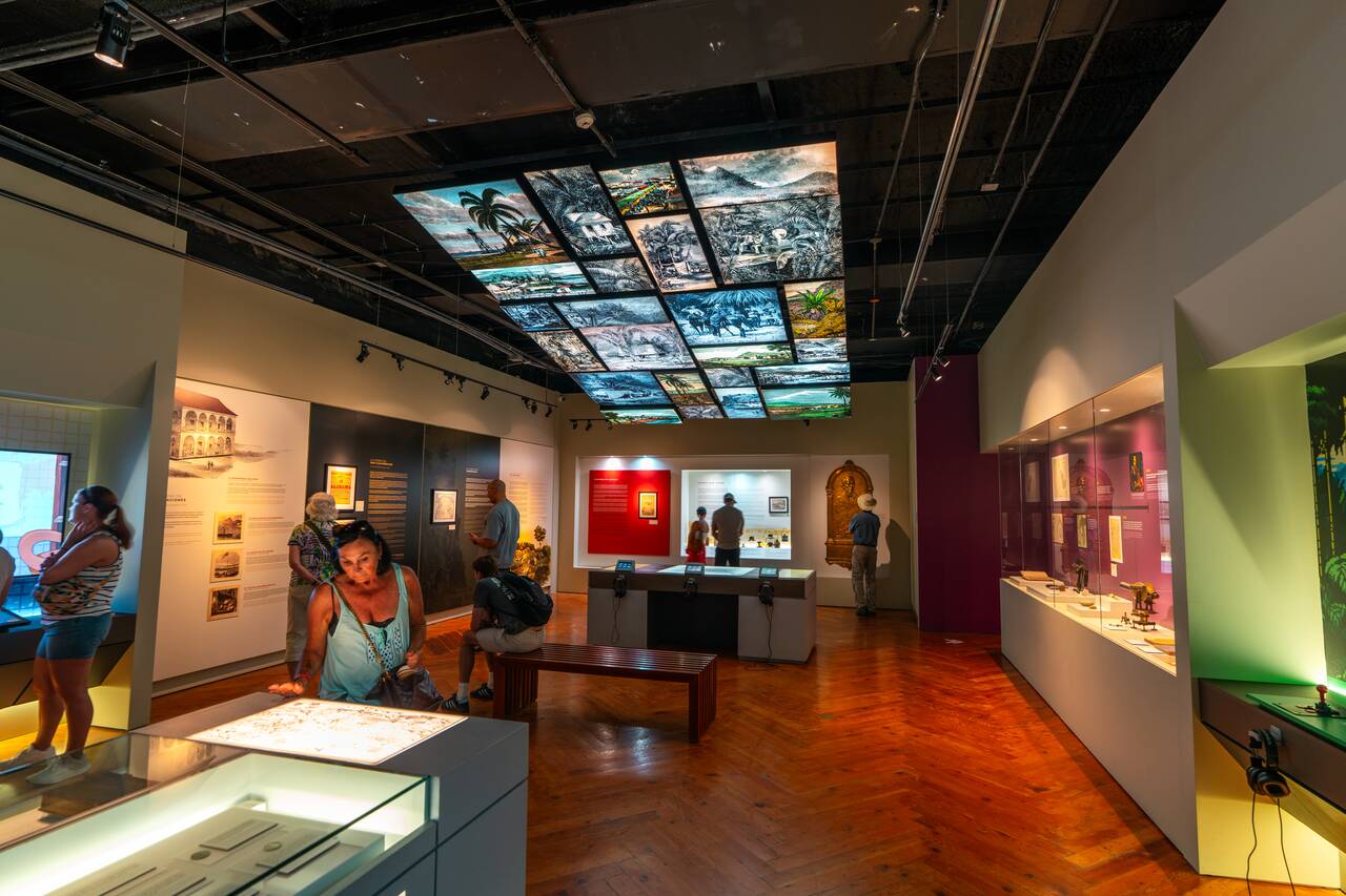 People at Panama Canal Museum