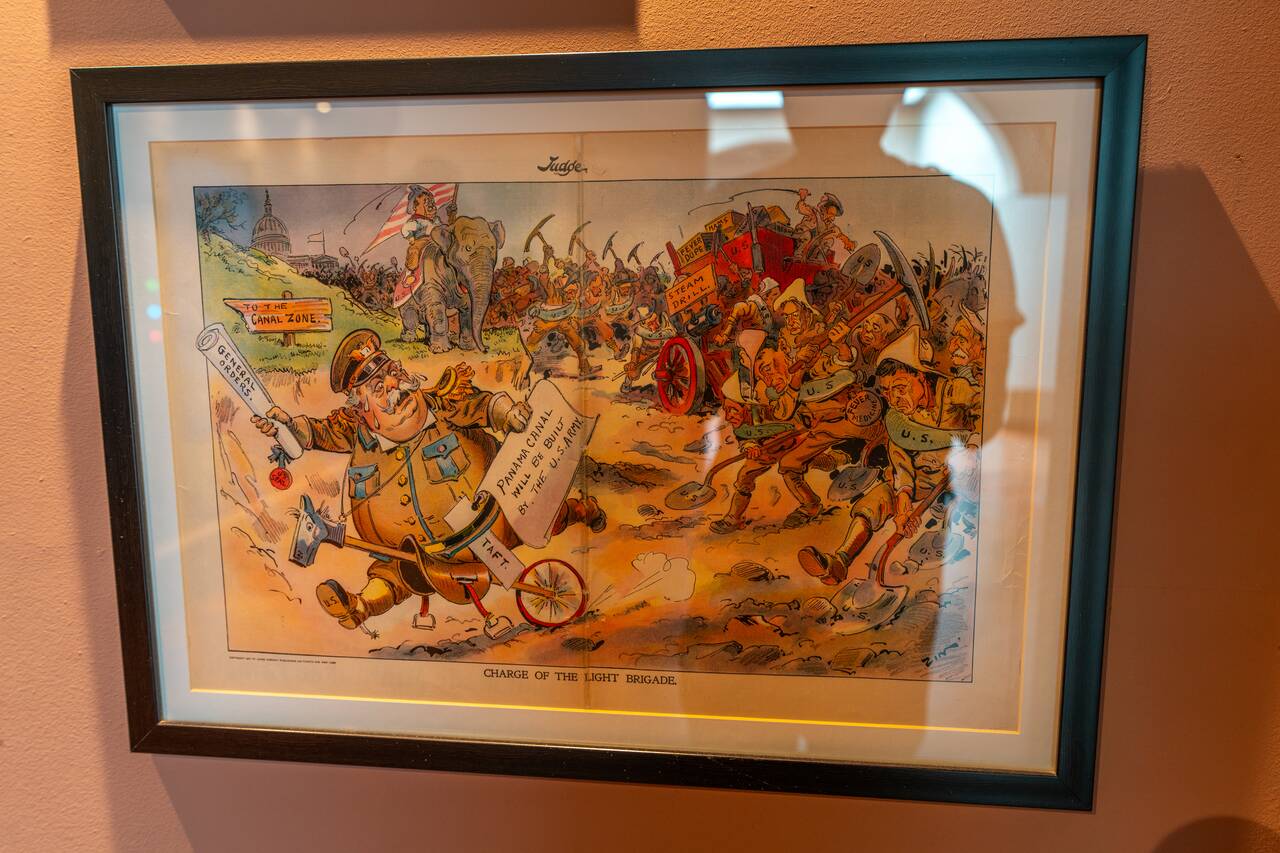 Political poster at Panama Canal Museum