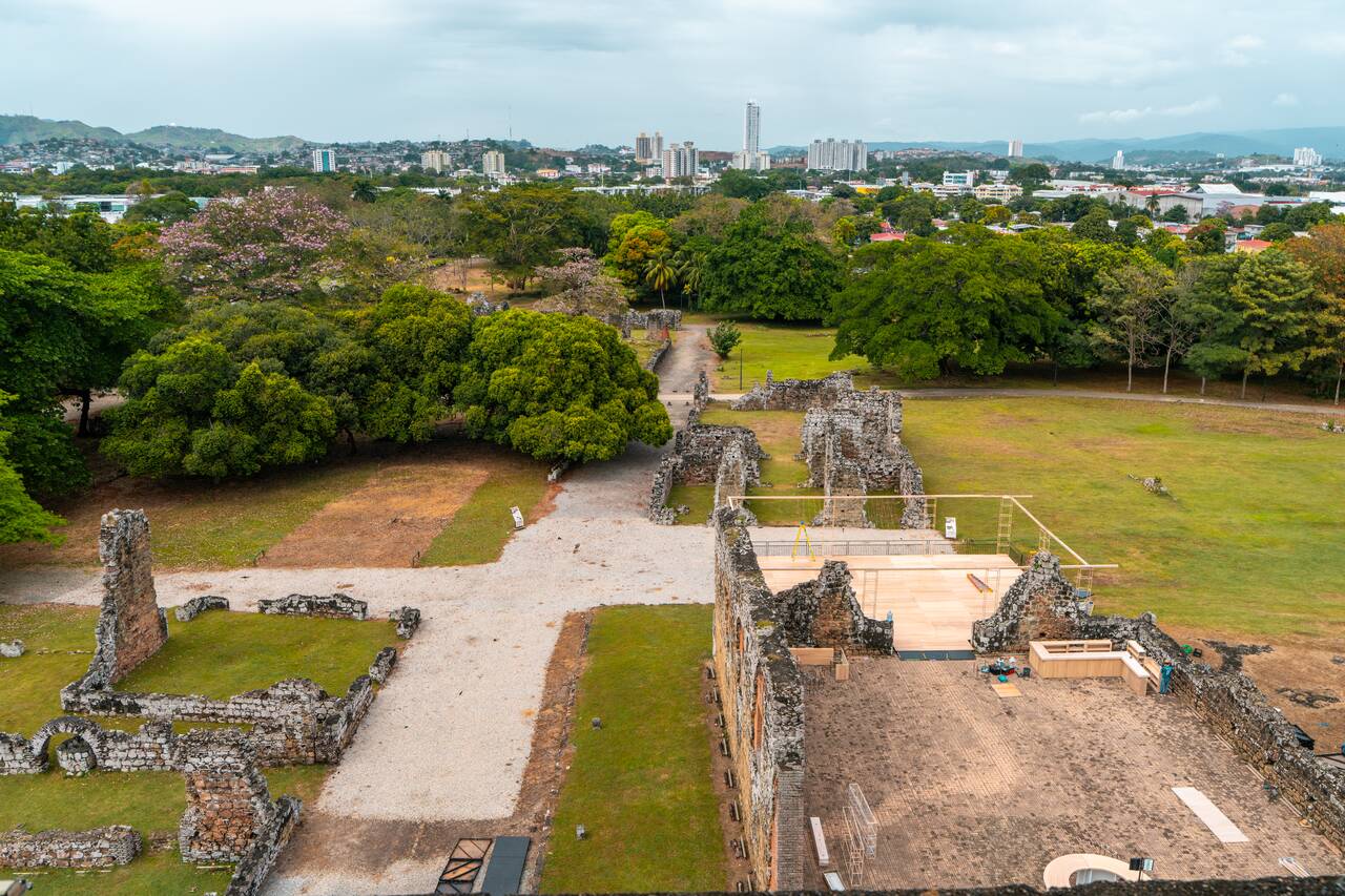 The view from Conjunto Monumental de Panamรก La Vieja
