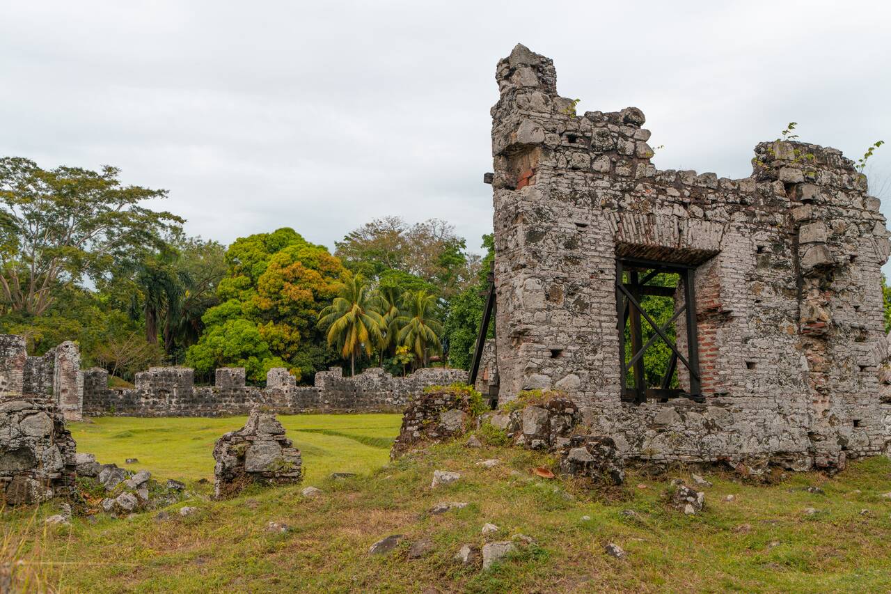 Old structures at Panamรก Viejo