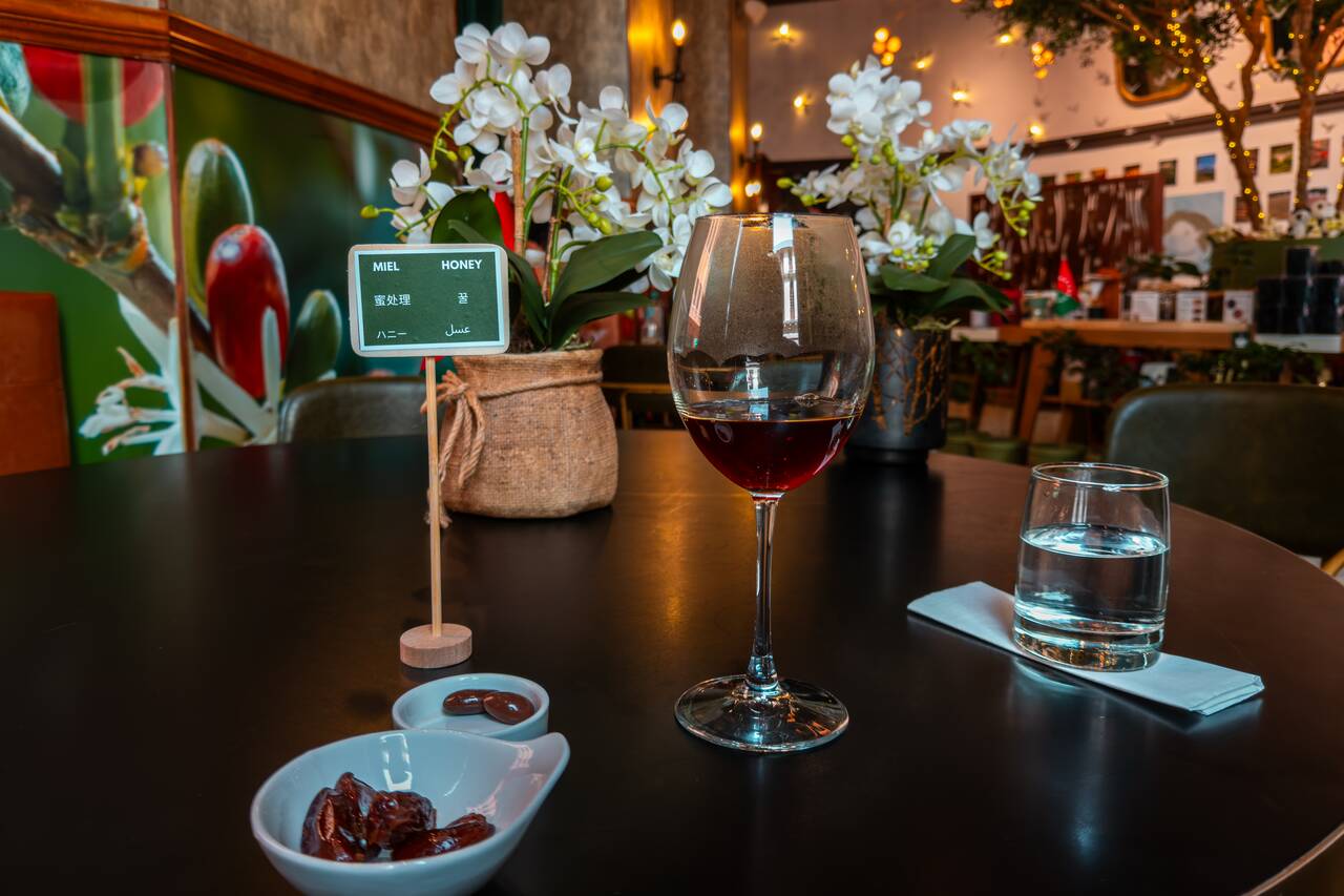 Coffee served at Geisha Experience