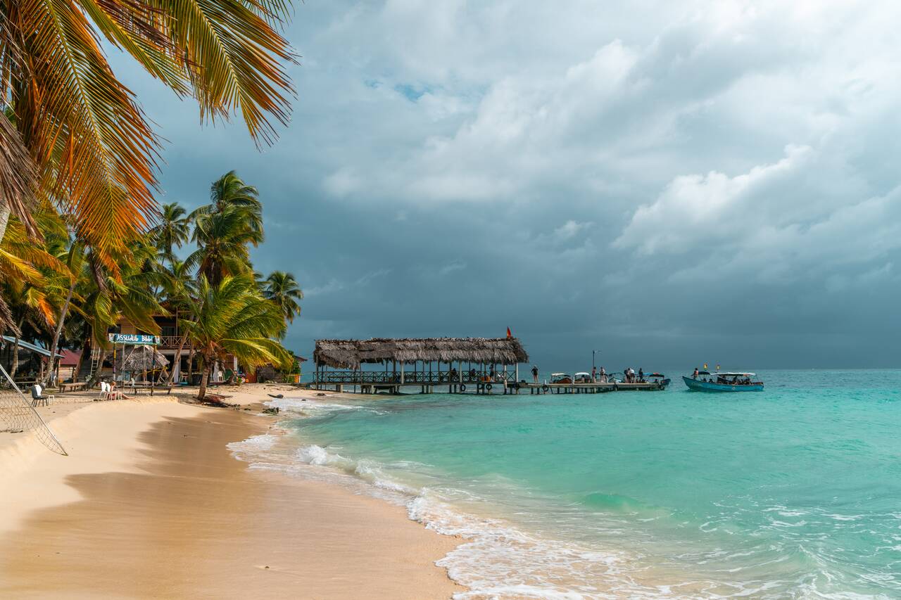 The beach at Isla Perro at San Blas Islands