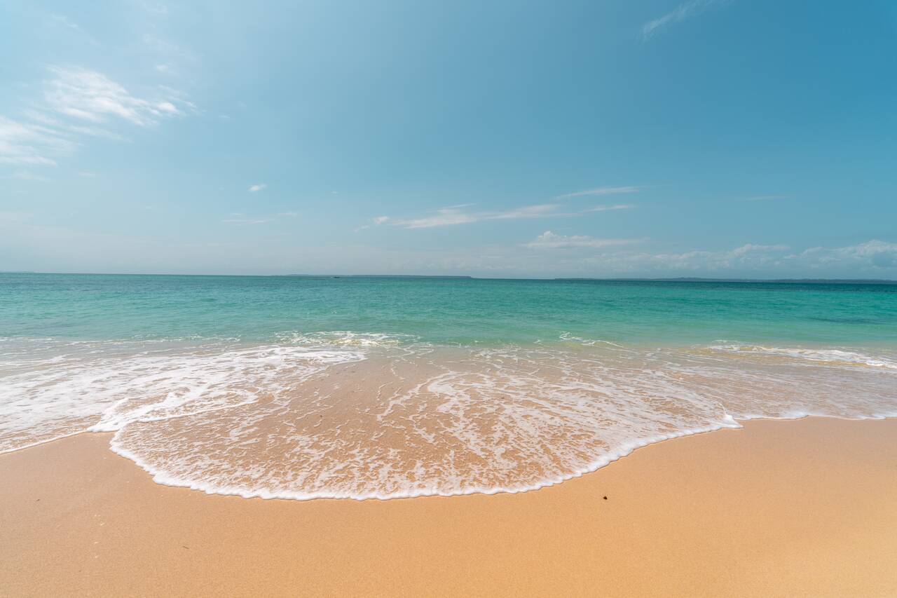 Beautiful beach at Zapatilla Island