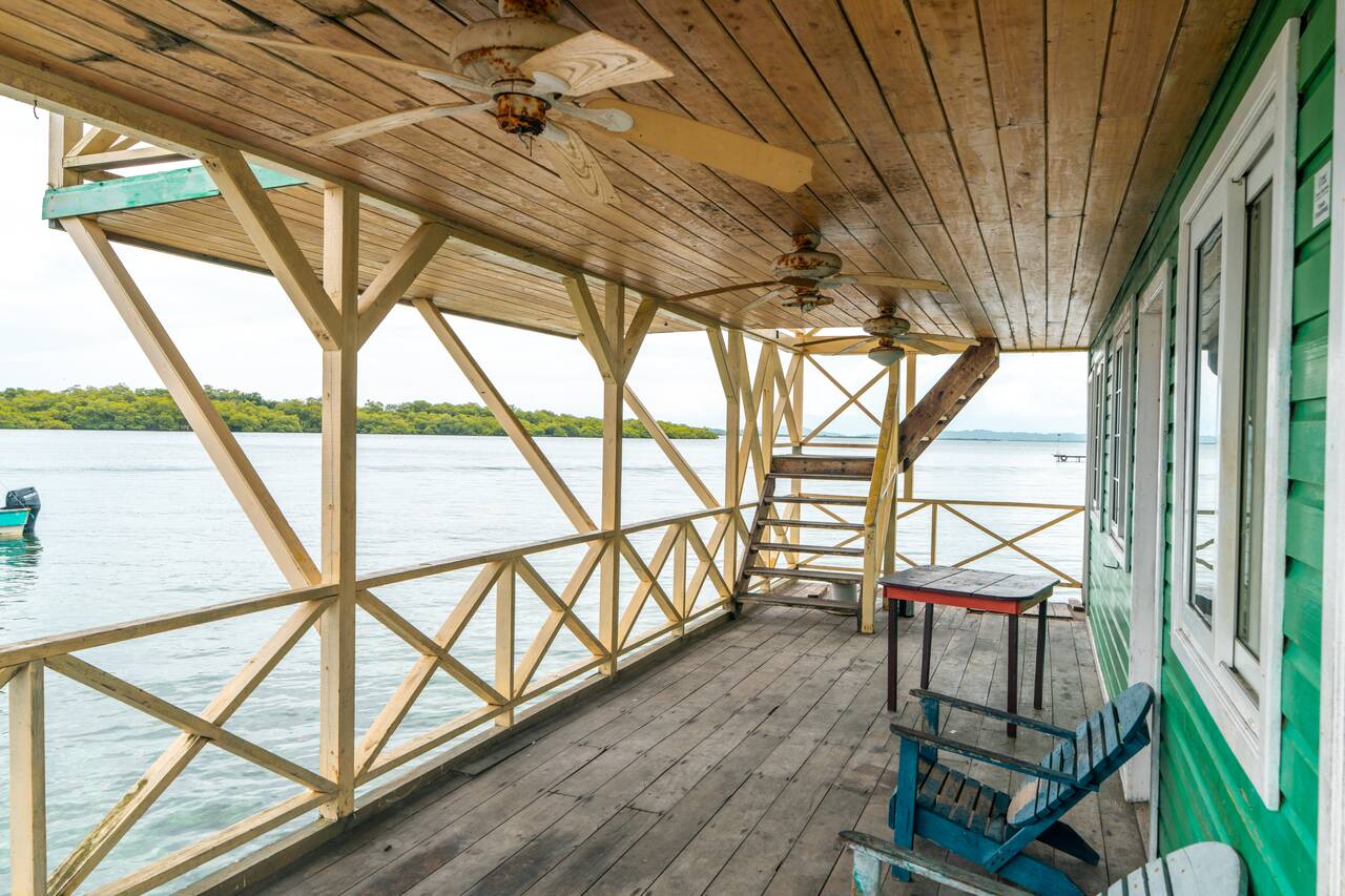 A balcony over the sea in Bocas del Toro