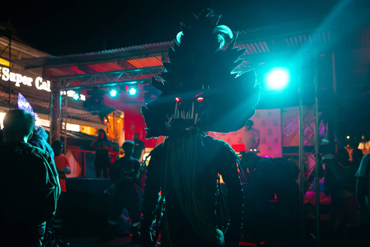 Devil mask at Bocas Carnival