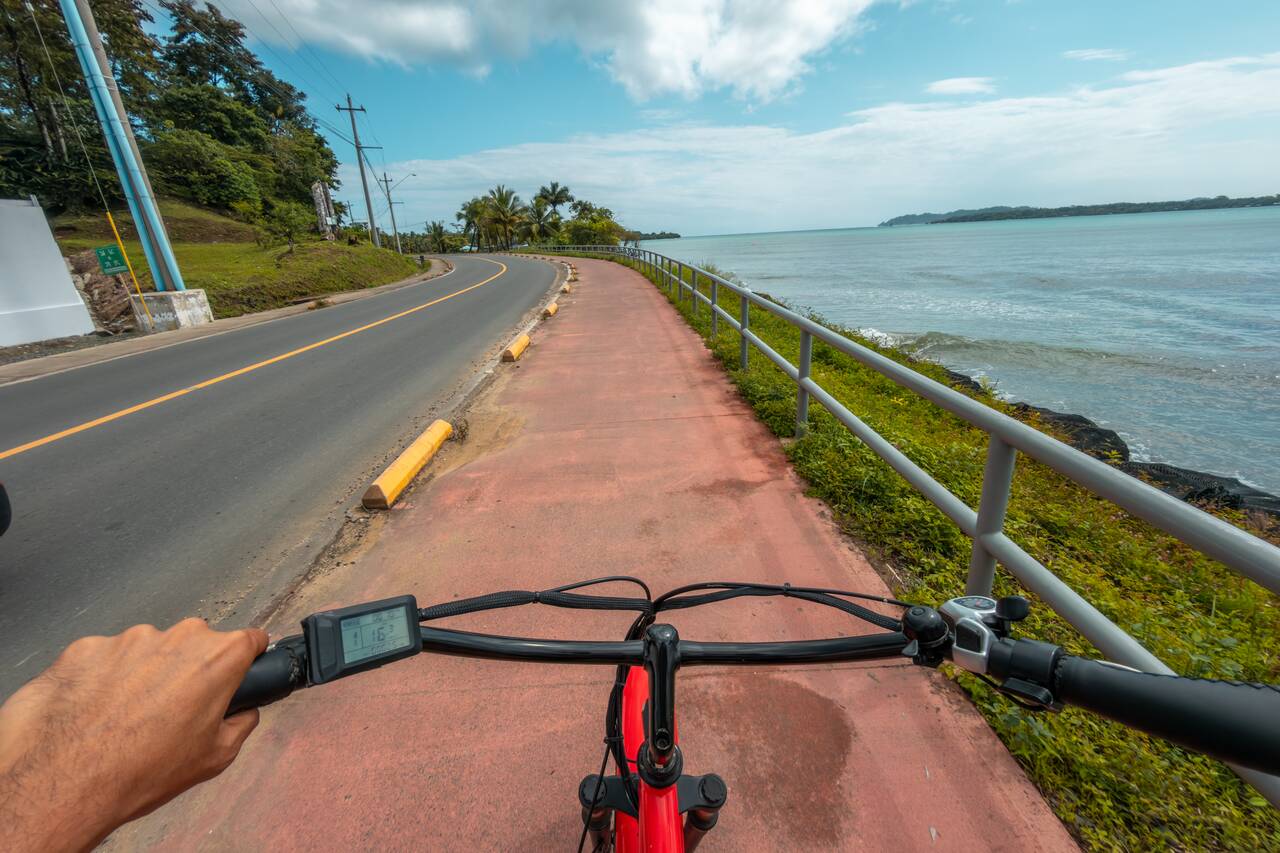Bike lane around Bocas Town