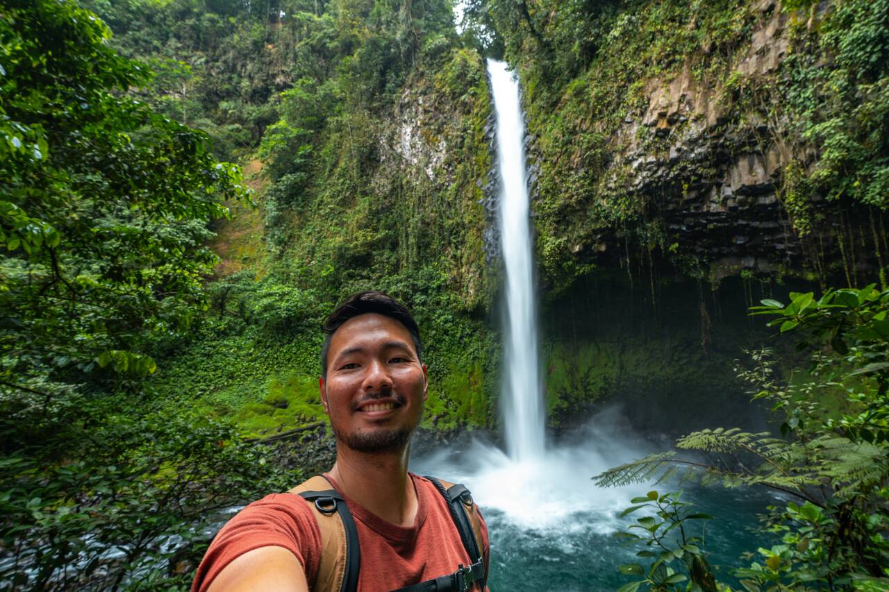 My selfie at La Fortuna Waterfall