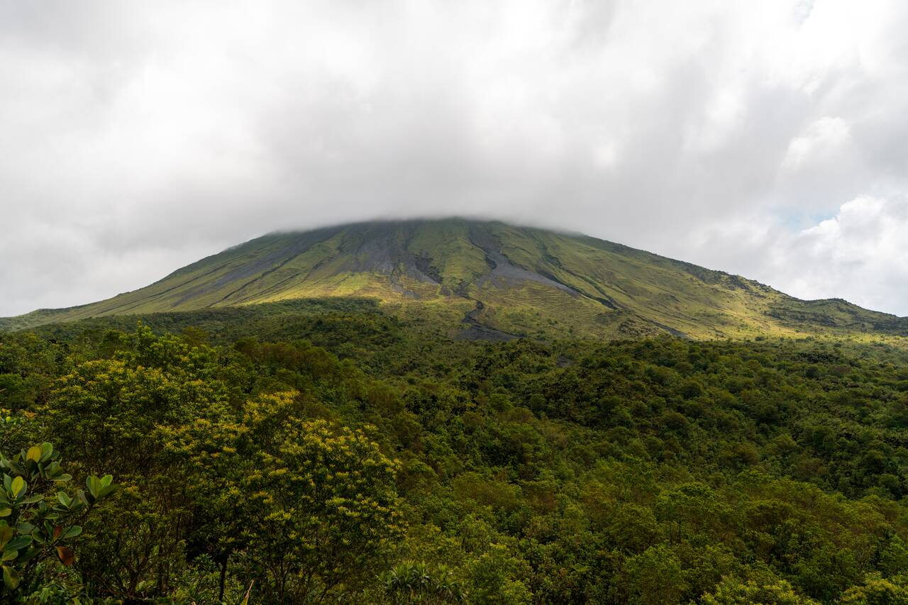 Arenal Volcano seen from the Las Coladas Viewpoint