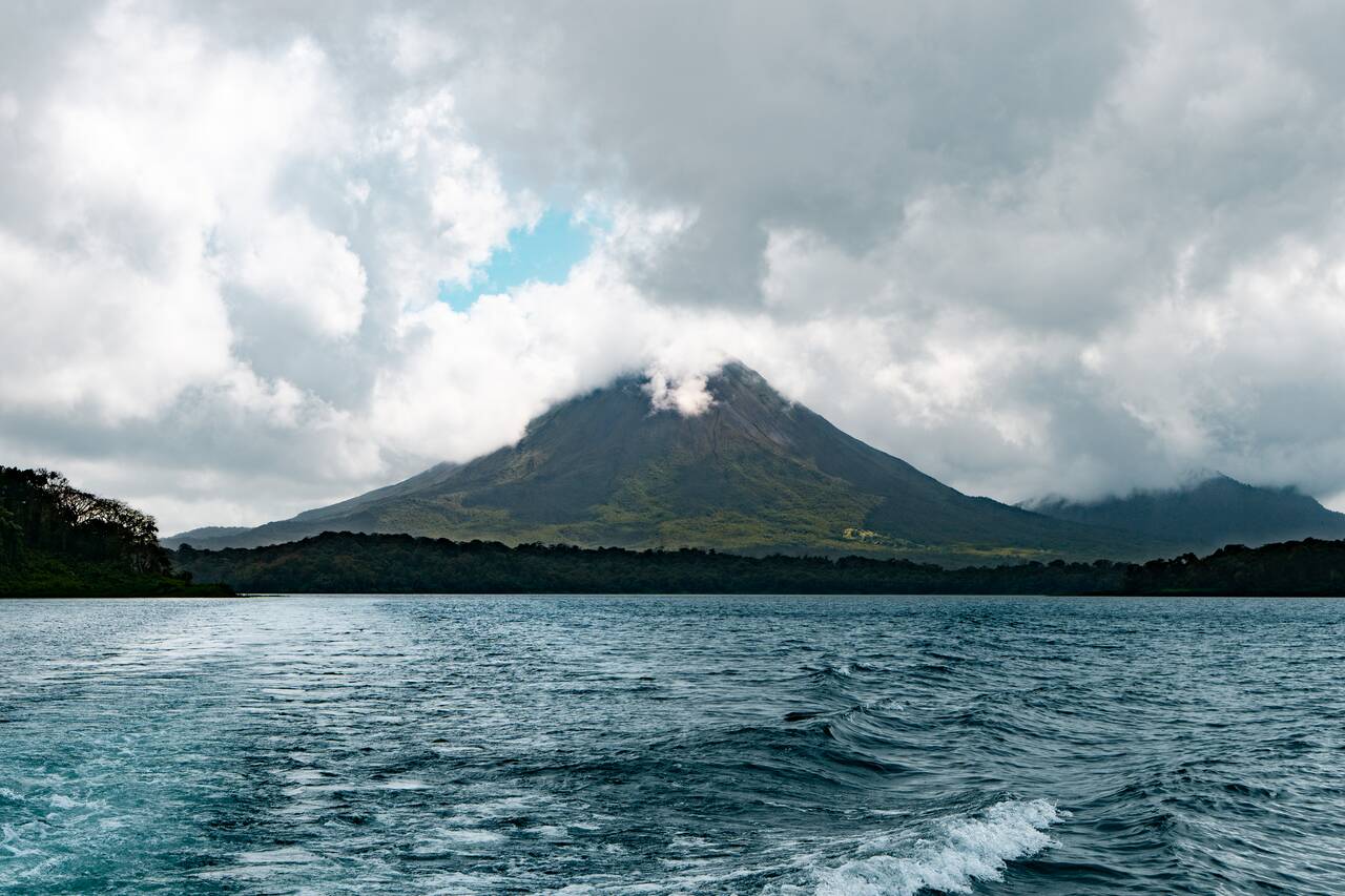 Arenal Volcano seen from the lake